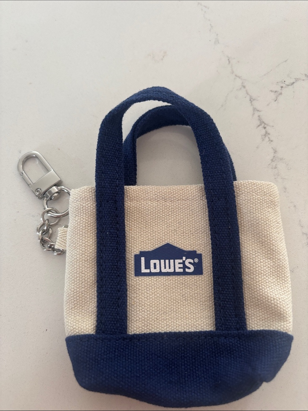 Lowe's- CANVAS TOTE - BAG CHARM- 4 X 5” Lowe’s Limited Edition new/never used